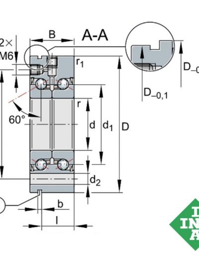 INA ZKLF3080-2RS-PE Axial Angular Contact Bearing